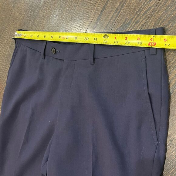 Suit Supply Soho F. LLI Cerruti Blue Traveller Wool Trouser Men’s 33x28 Blue - Picture 6 of 8